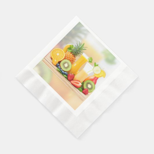 Serviette En Papier Fruits frais juteux (Coin)
