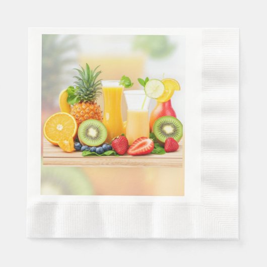 Serviette En Papier Fruits frais juteux (Devant)