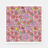 Serviette En Papier Fruity Sticker Elmo & Abby Cadabby Pattern (Devant)