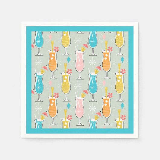 Serviette En Papier Fruity Tiki Beverages (Devant)