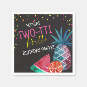 Serviette En Papier Frutti deux tti Fille 2e fête d'anniversaire