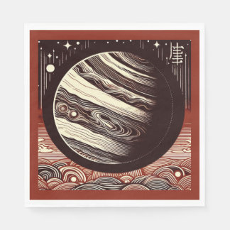 Serviette En Papier FSF Jupiter Woodcut 2