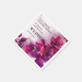 Serviette En Papier Fuchsia Enchantement : Aquarelle (Coin)