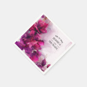 Serviette En Papier Fuchsia Enchantement : Aquarelle (Coin)