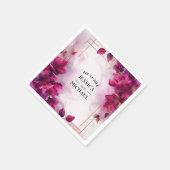 Serviette En Papier Fuchsia Enchantement : Aquarelle (Coin)
