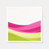 Serviette En Papier Fuchsia et vert citron (Devant)