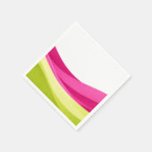 Serviette En Papier Fuchsia et vert citron (Coin)