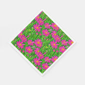 Serviette En Papier Fuchsia Fleurs sauvages roses dans un champ (Coin)
