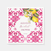 Serviette En Papier Fuchsia Majolica magenta carrelage shower de maria (Devant)