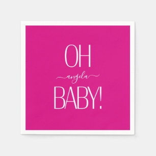 Serviette En Papier Fuchsia Oh Baby Custom Douche Papier Napkin