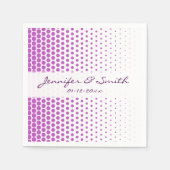 Serviette En Papier Fuchsia pois moderne blanc (Devant)