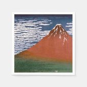 Serviette En Papier Fuji rouge, Aka Fujiyama Volcan Katsushika Hokusai (Devant)