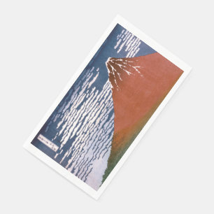 Serviette En Papier Fuji rouge, Aka Fujiyama Volcan Katsushika Hokusai