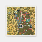 Serviette En Papier Fulfillment aka The Embrace par Gustav Klimt (Devant)