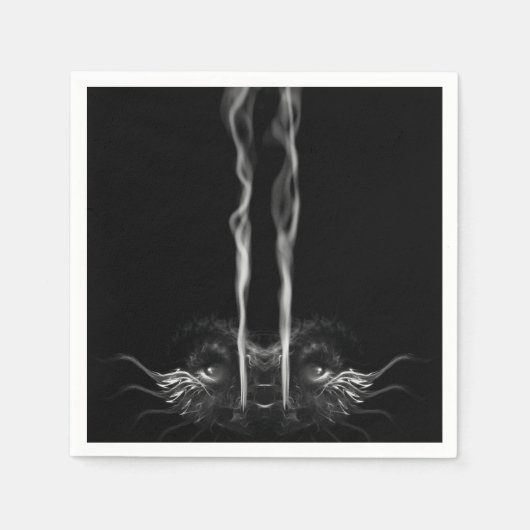 Serviette En Papier Fumée de dragon noir (Devant)