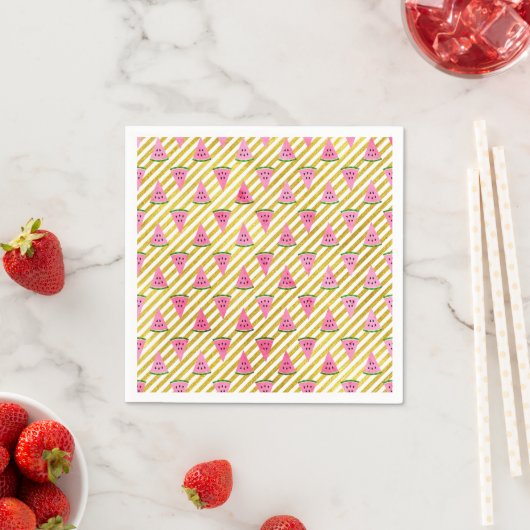 Serviette En Papier Fun and Cute Summer Watermelon fête d'anniversaire (En situation)