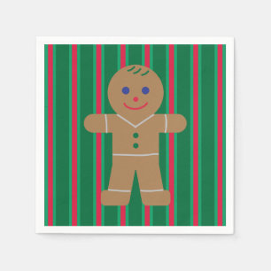 Serviette En Papier Fun and Fancy Christmas Gingbread Homme