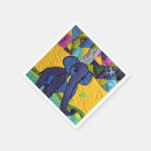 Serviette En Papier Fun Baby Elephant - Quilt Like Design (Coin)