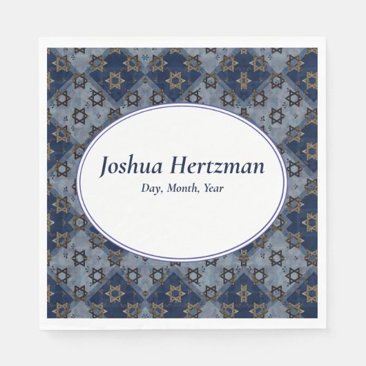Serviette En Papier Fun Bar Mitzvah Mazel Tov (Devant)