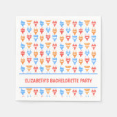 Serviette En Papier Fun Bikini Pool Party Bachelorette personnalisée (Devant)