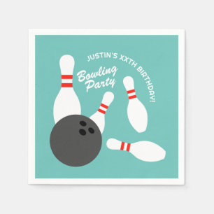 Serviette En Papier Fun bowling fête d'anniversaire thème serviettes e