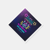 Serviette En Papier Fun Bowling Neon  Birthday Girl (Coin)