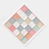 Serviette En Papier Fun Bride Groom Infographie Mariage personnalisé (Coin)