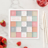 Serviette En Papier Fun Bride Groom Infographie Mariage personnalisé (En situation)