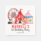 Serviette En Papier Fun Carnival Circus Festival Show Anniversaire de  (Devant)