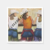 SERVIETTE EN PAPIER FUN COWGIRLS PAPIER NAPKINS (Devant)