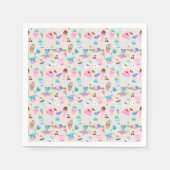 Serviette En Papier Fun Cupcake Sweets Motif de fête d'anniversaire (Devant)