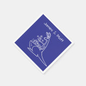 Serviette En Papier Fun Deep Blue Kangaroo fête d'anniversaire (Coin)