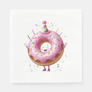 Serviette En Papier Fun Donut Anniversaire Papier