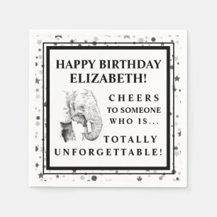 Serviette En Papier Fun Elephant Anniversaire de fête Napkins