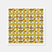 Serviette En Papier Fun Emoji Motif Emotion Face (Devant)
