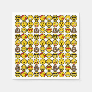 Serviette En Papier Fun Emoji Motif Emotion Face