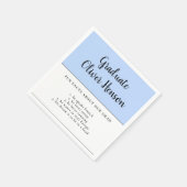 Serviette En Papier Fun Fact à propos de Graduate Bleu Simple Graduati (Coin)