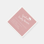 Serviette En Papier Fun Fact à propos de Graduate Dusty Pink Graduatio (Coin)