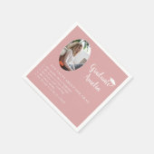 Serviette En Papier Fun Fact à propos de Graduate Pink Photo Graduate (Coin)