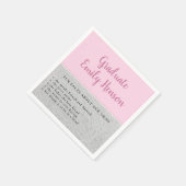 Serviette En Papier Fun Fact à propos de Graduate Pink Simple Graduate (Coin)