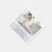 Serviette En Papier Fun Fact Blue Graduate Photo Graduate Party (Coin)