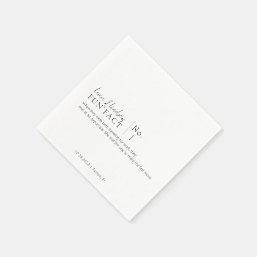Serviette En Papier Fun Fact Cocktail Napkins (Coin)