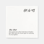 Serviette En Papier Fun Fact Mariage Cocktail Napkin (Devant)