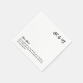 Serviette En Papier Fun Fact Mariage Cocktail Napkin (Coin)