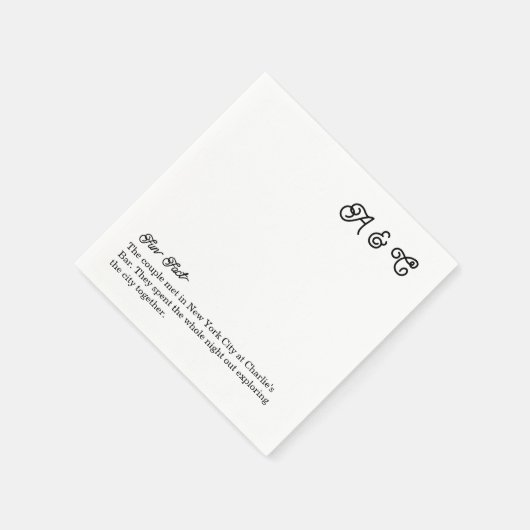Serviette En Papier Fun Fact Mariage Cocktail Napkin (Coin)