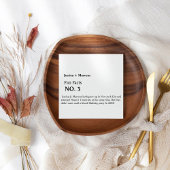 Serviette En Papier Fun fact mariage, dîner de répétition, soirée spéc