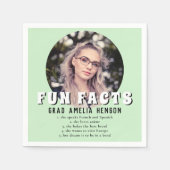 Serviette En Papier Fun Fact Mint Green Graduate Photo Graduate Gradua (Devant)