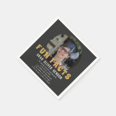 Serviette En Papier Fun Fact Modern Graduate Photo Graduate Party (Coin)