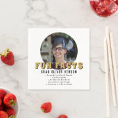 Serviette En Papier Fun Fact Modern Graduate Photo Graduate Party (En situation)