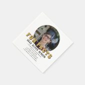 Serviette En Papier Fun Fact Modern Graduate Photo Graduate Party (Coin)